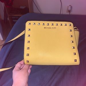 Yellow Michael kors cross body bag